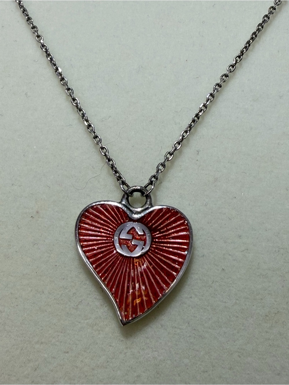 Gucci Heart Necklace 925 Silver - Picture 4 of 8